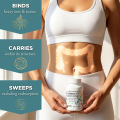 TODICAMP Zeolite Detox Sorbolit skin health powder helps clearer skin by binding impurities.