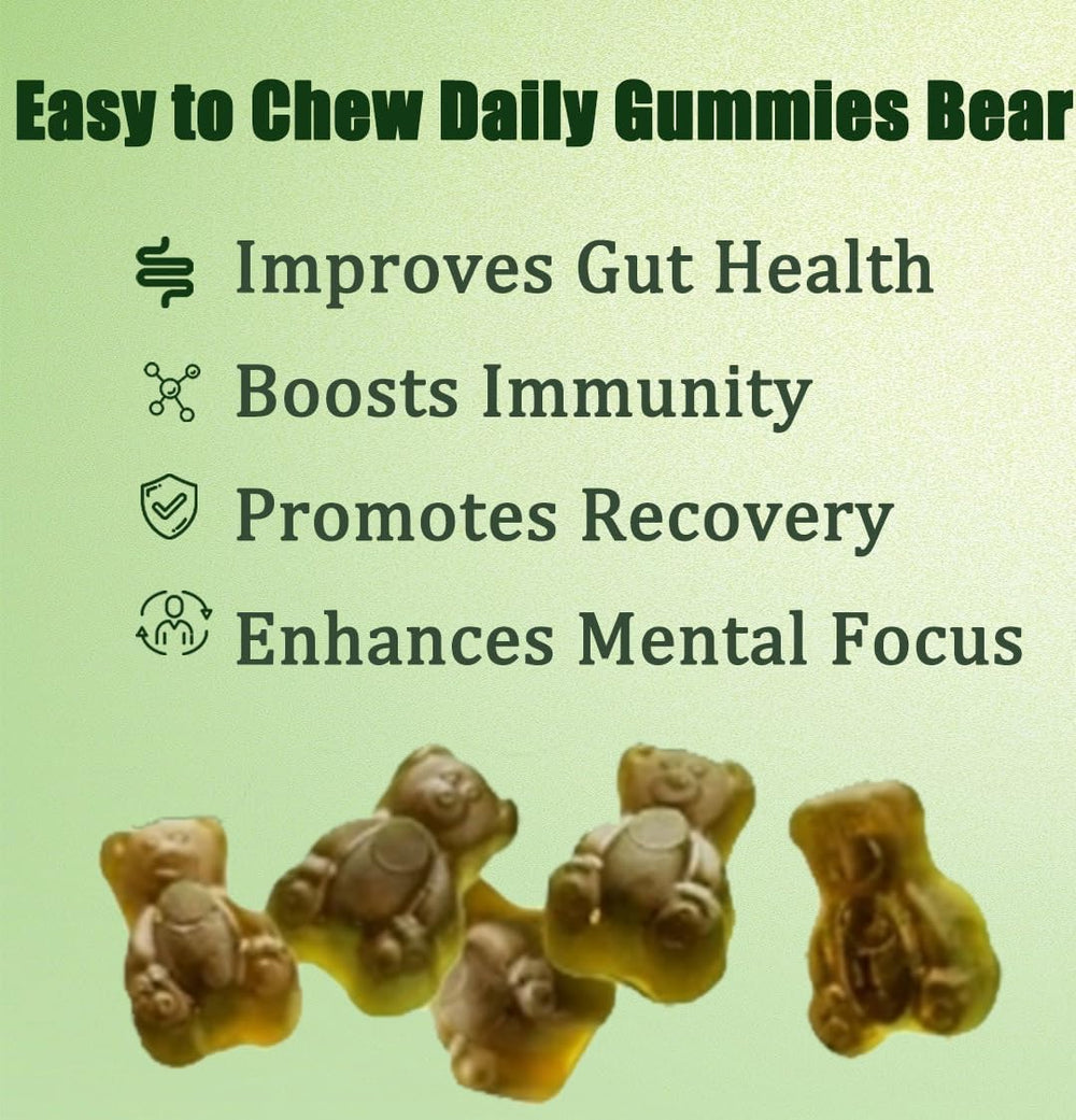 TOGOLIUN Greens Gummies packaging side with nutrition info.