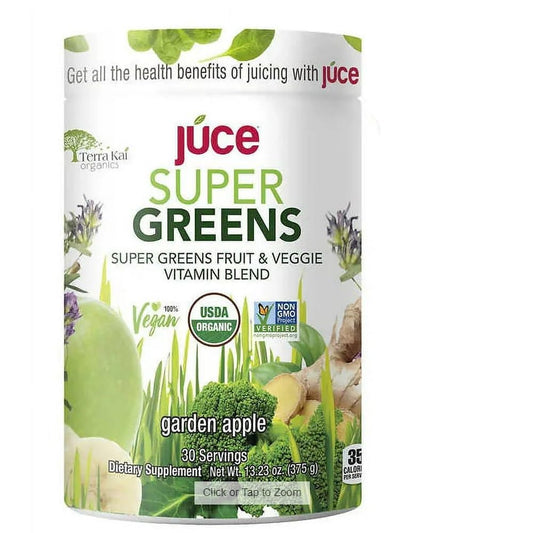 Tomo Wellness Terra-Kai Juce Garden Apple bottle, organic greens blend for daily energy and gut-friendly nutrition.