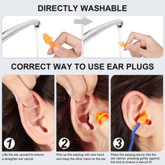 Tondiamo silicone ear plugs provide noise reduction for work or sleep.