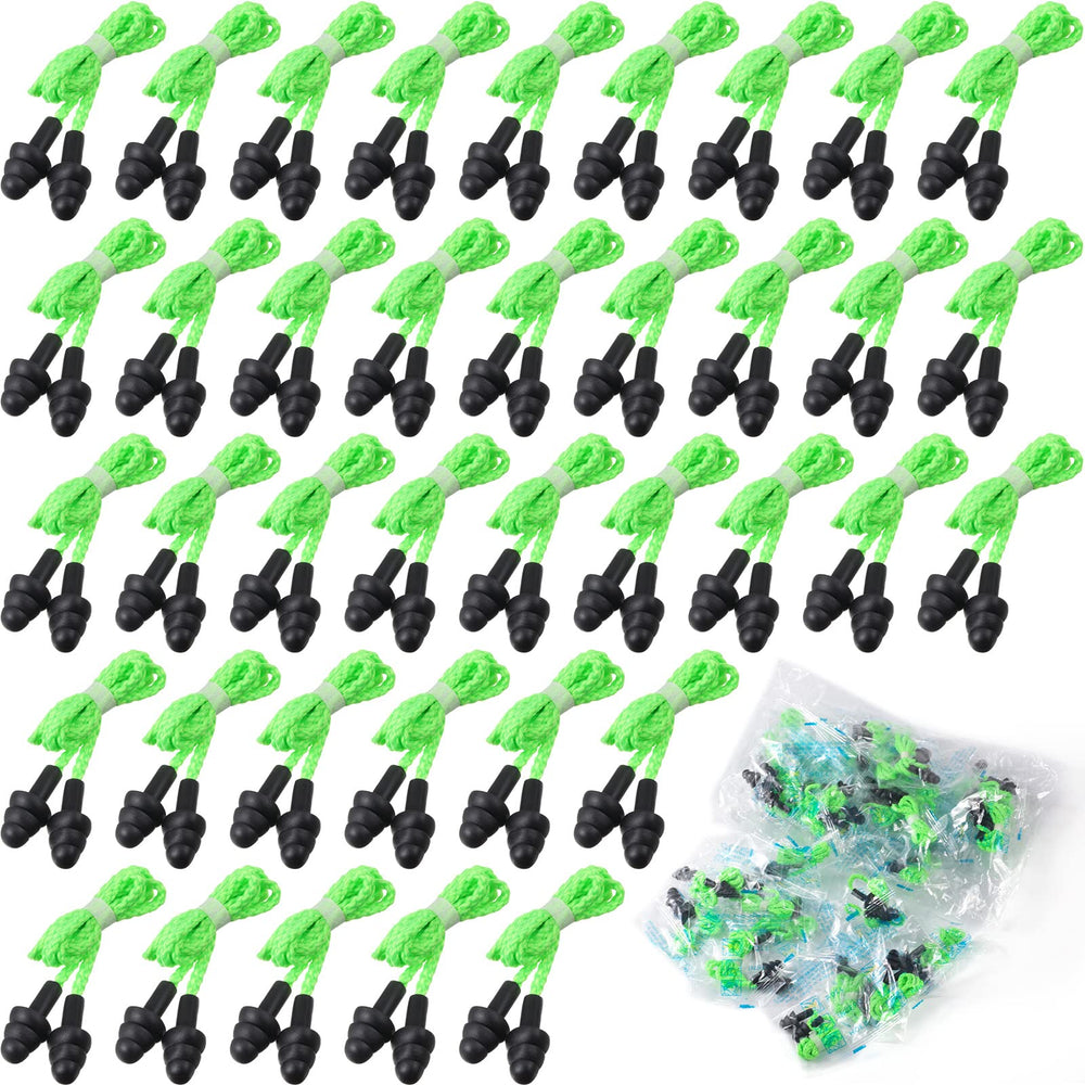 Tondiamo earplugs green-and-black-pack-200-pairs for everyday noise reduction