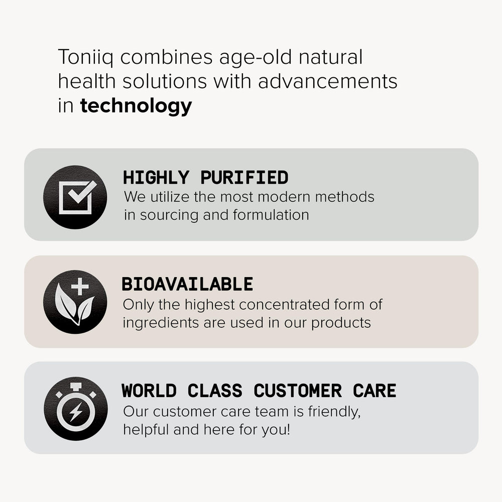 Toniiq CoQ10 vegetarian capsules in a jar