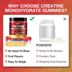 TOPCAPAK Creatine Gummies on-the-go pack highlights travel-friendly supplementation.