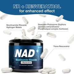 TopCapak NAD+ 1000mg two-bottle set packaging communicates value and convenience.