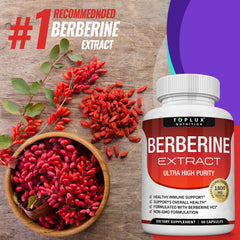 Toplux Berberine science label conveys rigorous formulation.