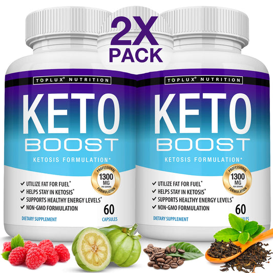 Toplux Keto Boost pill close-up showing compact capsules for daily energy support.