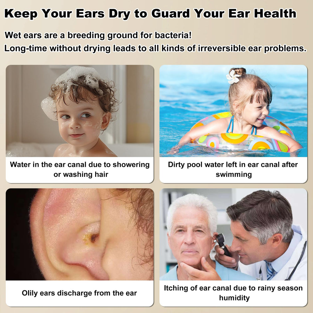 TopQuaFocus Ear Dryer air circulation design supports fast moisture removal