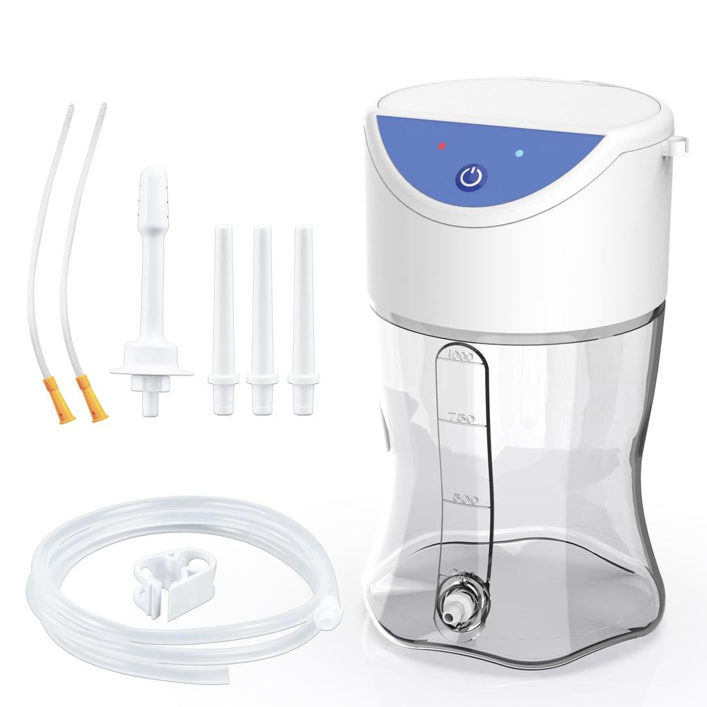 TopQuaFocus electric enema bottle with 1000ml capacity for at-home cleansing.