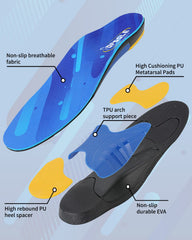 TOPSOLE high arch support insole helps stabilize feet during daily wear