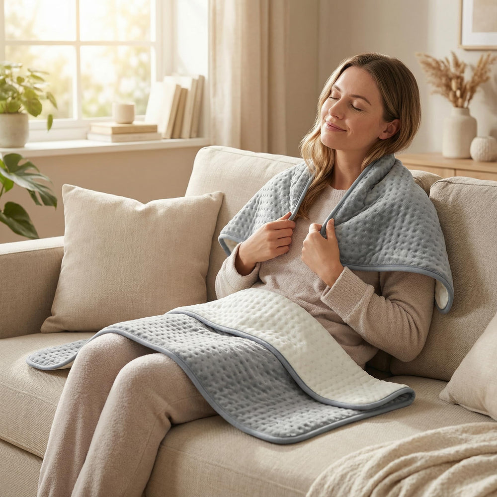 TOPSOSO fast-heating pad with real-time temperature sensor for steady warmth.