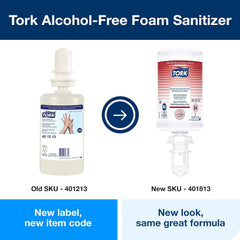 Closeup of colorless foam from Tork S4 alcohol-free foam.