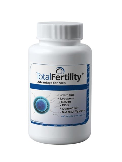 Total Fertility Advantage for Men bottle, offering daily fertility support.