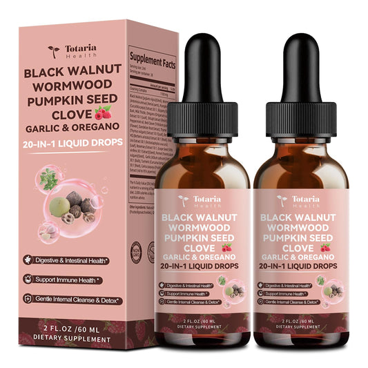 Totaria 2pack 20in1 tincture bottle front for easy gut health use