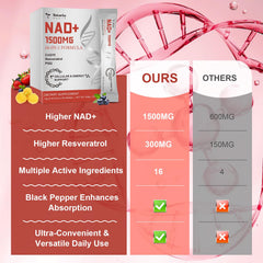 Totaria NAD bottle label design highlighting 1500mg potency.