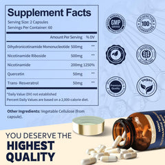 Totaria NMNH-daily-routine-dosage demonstrates two capsules per day for steady NAD+ levels