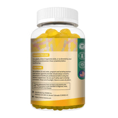 Totaria Probiotic Fiber Gummies bottle pouring for flexible dosing at home