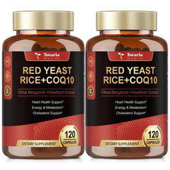 Totaria red yeast rice with CoQ10 bottle for daily heart health support.