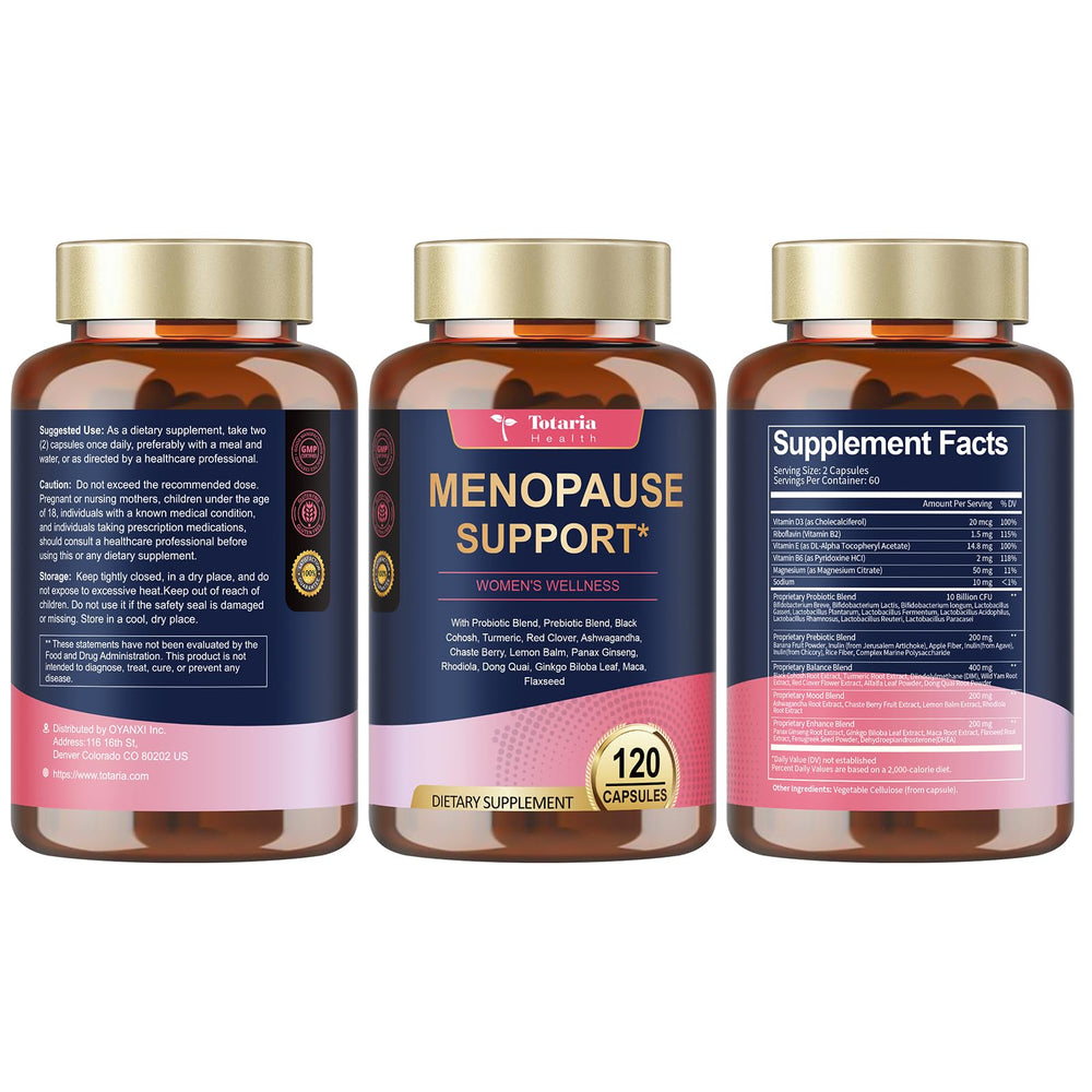 Totaria vegan, gluten-free, dairy-free multivitamin for menopause.