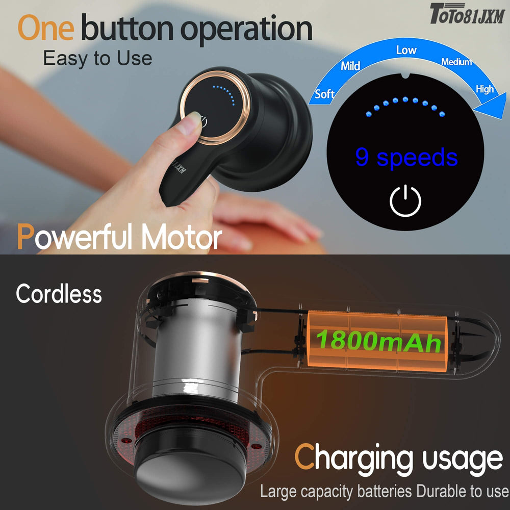 TOTO81JXM cordless portable massage tool for on-the-go relief and spa-like sessions