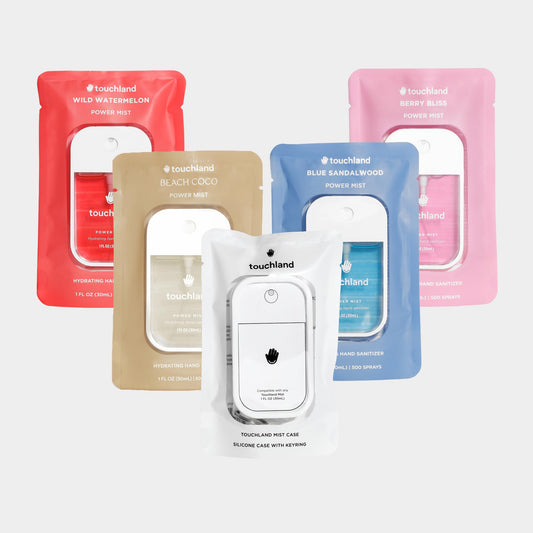Touchland Dream Five Watermelon bottle offers refreshing sanitizing on the go.