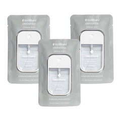 Touchland Hydrating Hand Sanitizer Spray trio set – fragrance-free, travel-ready protection.