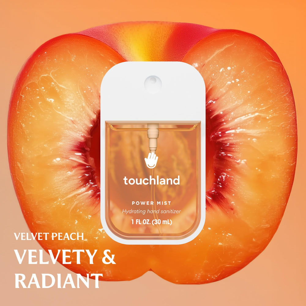 Touchland JUICY 5 Set Mango Passion spray bottle delivering tropical fragrance and light moisture.