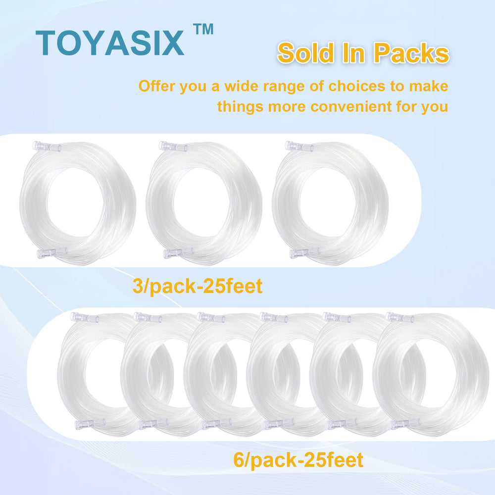 TOYASIX Oxygen Tubing value-pack six-pack ensures backups are ready.