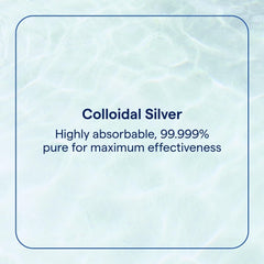 Trace Minerals Colloidal Silver bottle front highlights purity and gluten-free vegan-friendly formula.