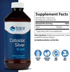 Trace Minerals Colloidal Silver pour demonstrates easy daily dosage