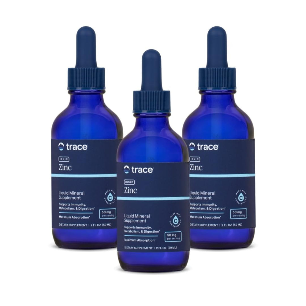 Trace Minerals Ionic Zinc bottle front—highly absorbable liquid zinc for daily use.