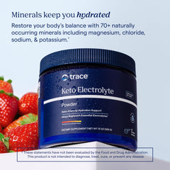 Trace Minerals Keto Electrolyte Powder compact travel bottle for on-the-go hydration