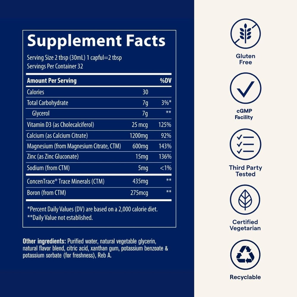 Trace Minerals measuring-scoop ready for a 1–2 tbsp daily dose.