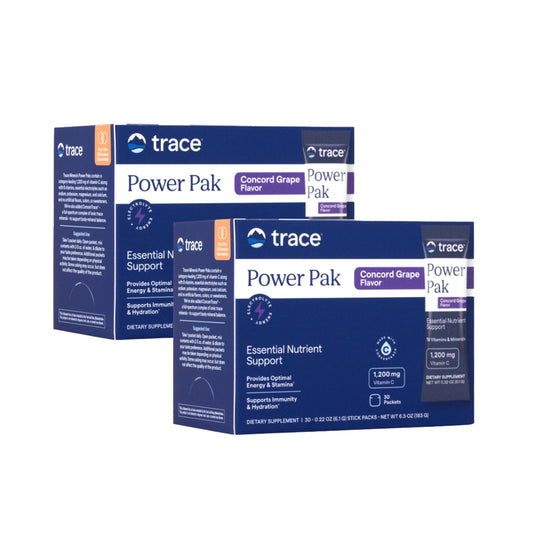 Trace Minerals Power Pak Concord grape packet showcasing convenient daily mineral boost