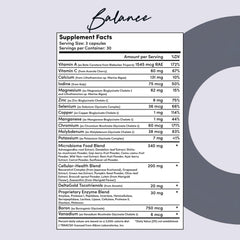 Tranont Balance packaging with gluten-free and vegetarian labeling.