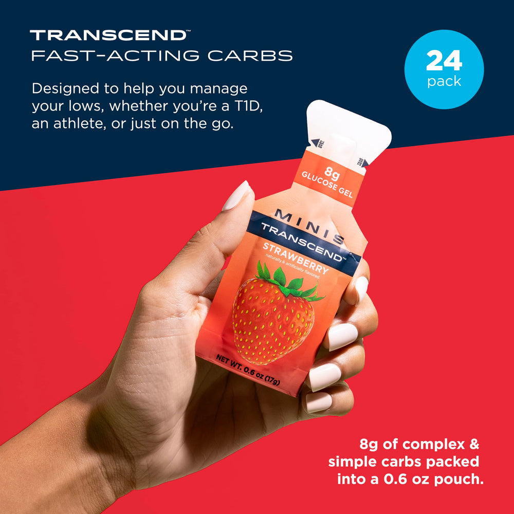Transcend Foods mini strawberry gel open packet ready for quick refreshment on the go.