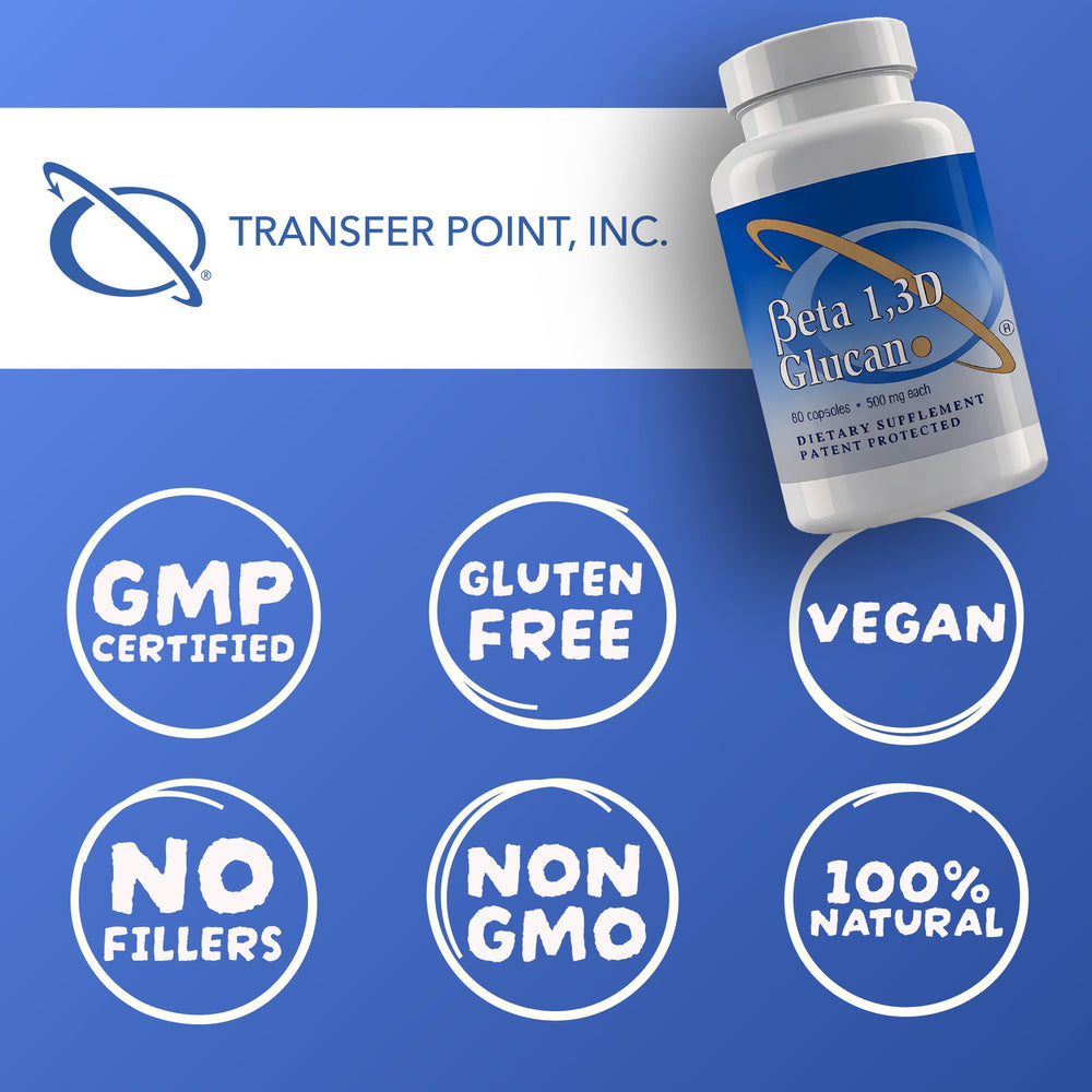 Transfer Point bottle side view showcases compact packaging for on the go immune help