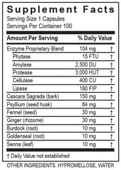 TRANSFORMATION ReleaseZyme ingredients blend with cascara and ginger for balanced digestion.