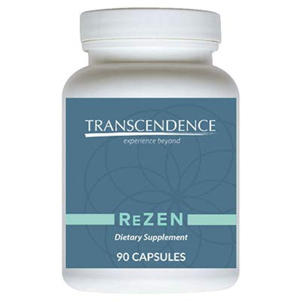TRANSFORMATION ReZEN bottle close-up highlighting calming blend and brain support