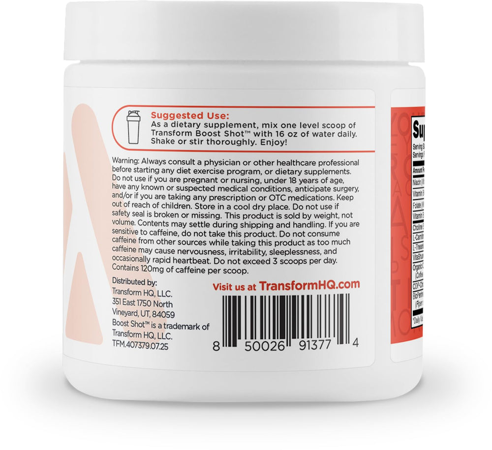 TransformHQ Rocket Pop powder mixed in water delivers crisp focus.