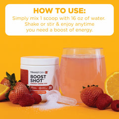 TransformHQ Label close-up emphasizes caffeine blend and B vitamins.
