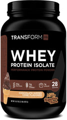 TransformHQ Whey Protein Isolate Chocolate Dipped Cone packaging highlights premium flavor.