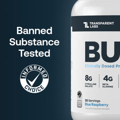 Transparent Labs Bulk Pre-Workout Tropical Punch scoop supports consistent dosing for workouts