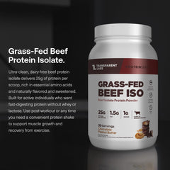 Transparent Labs beef isolate scoop with powder ready for post-workout shakes