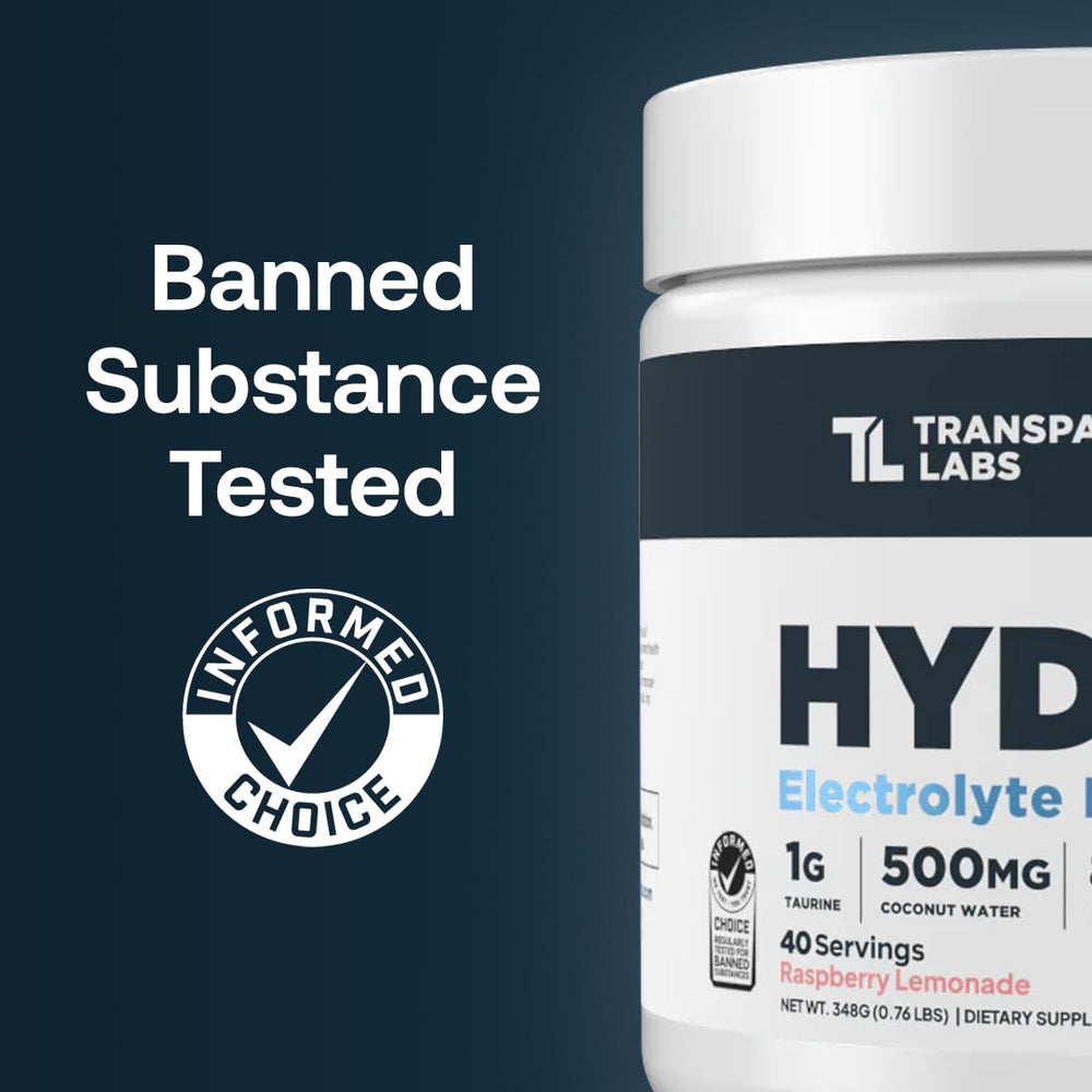 Transparent Labs Hydrate scoop inside tub for easy serving