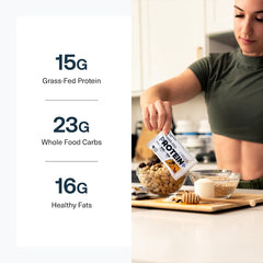 Label for No artificial sweeteners on Transparent Labs Protein+ Bars packaging.
