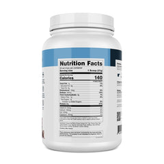Open tub of Transparent Labs whey protein isolate revealing powder texture