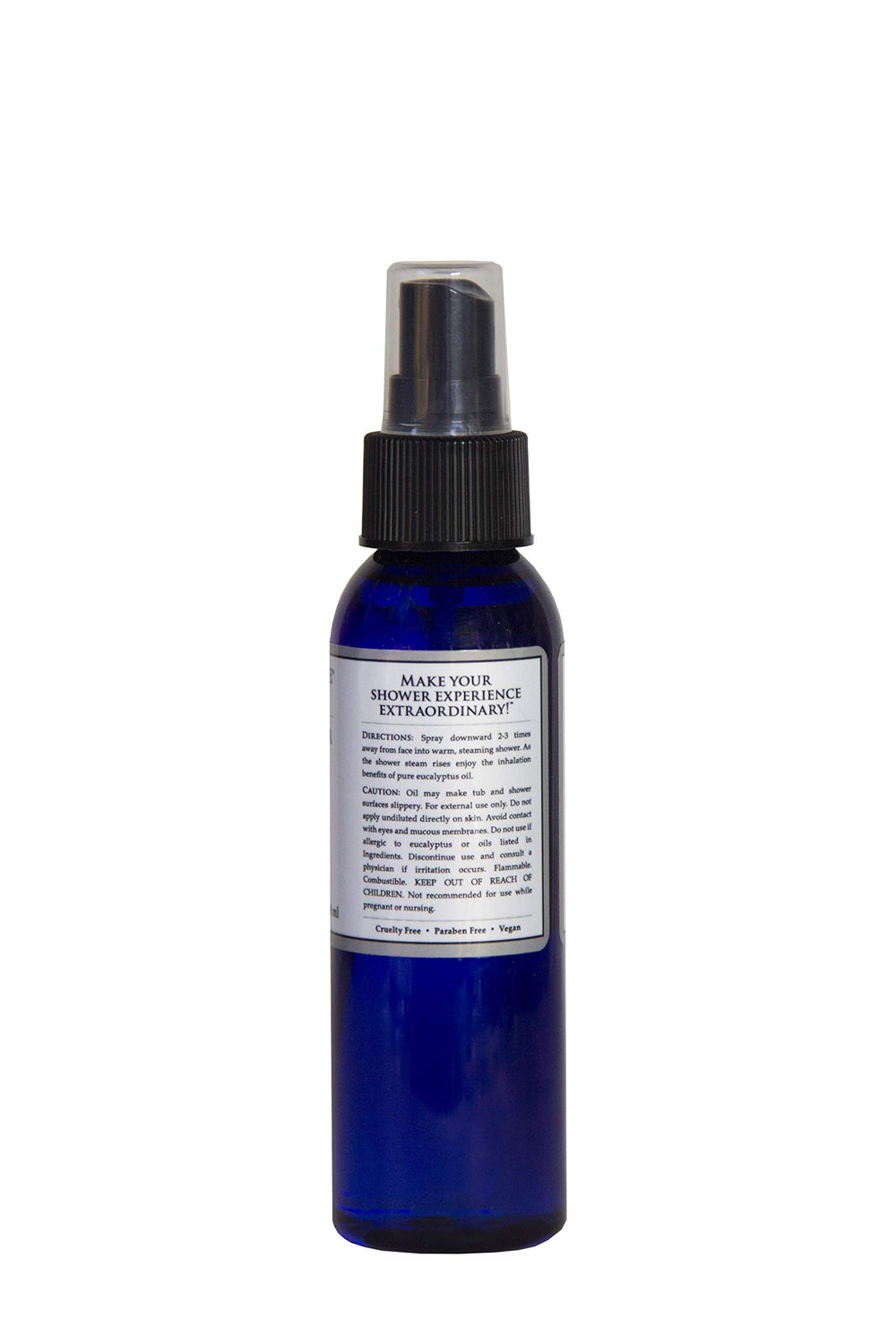Travertine Spa Steam Shower Spray mist in shower delivering eucalyptus scent with potential congestion relief.