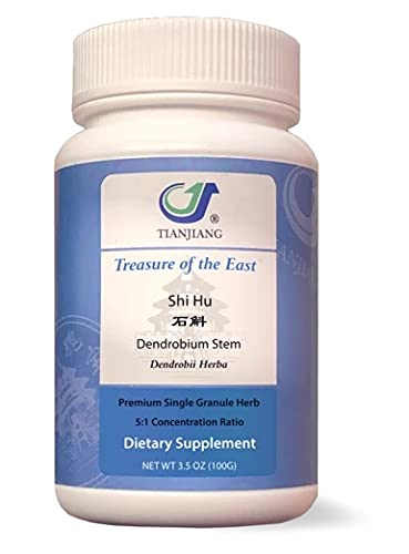 Treasure of the East Dendrobium Shi Hu granules bottle for convenient daily supplement.