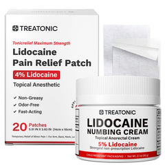 Treatonic lidocaine cream 5% tube applied for fast, targeted relief on skin