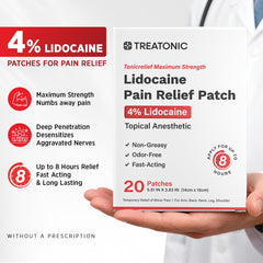 Treatonic patches being trimmed to fit knee or shoulder area